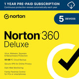 Norton 360 (PC/Mac) | Continuous Protection | Cloud Backup | 1-Year Subscription |  Digital Download